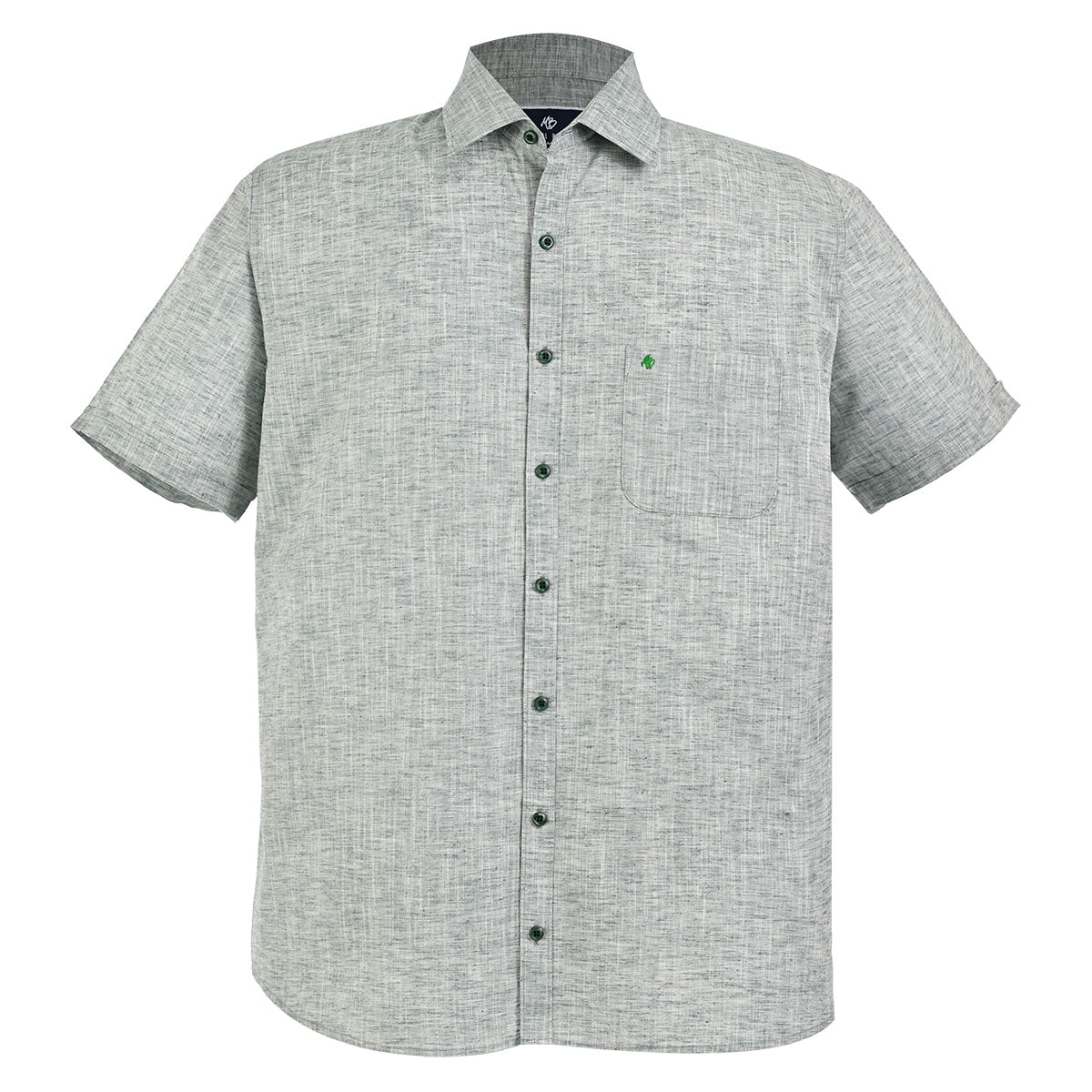 Camisa manga corta verde.