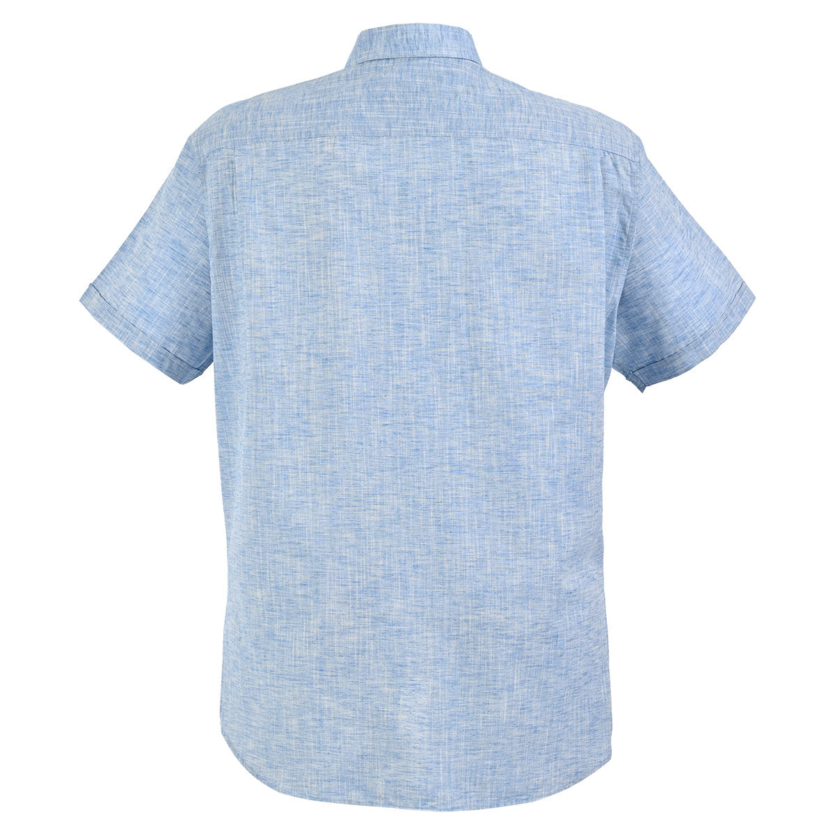 Camisa manga corta azul botón down