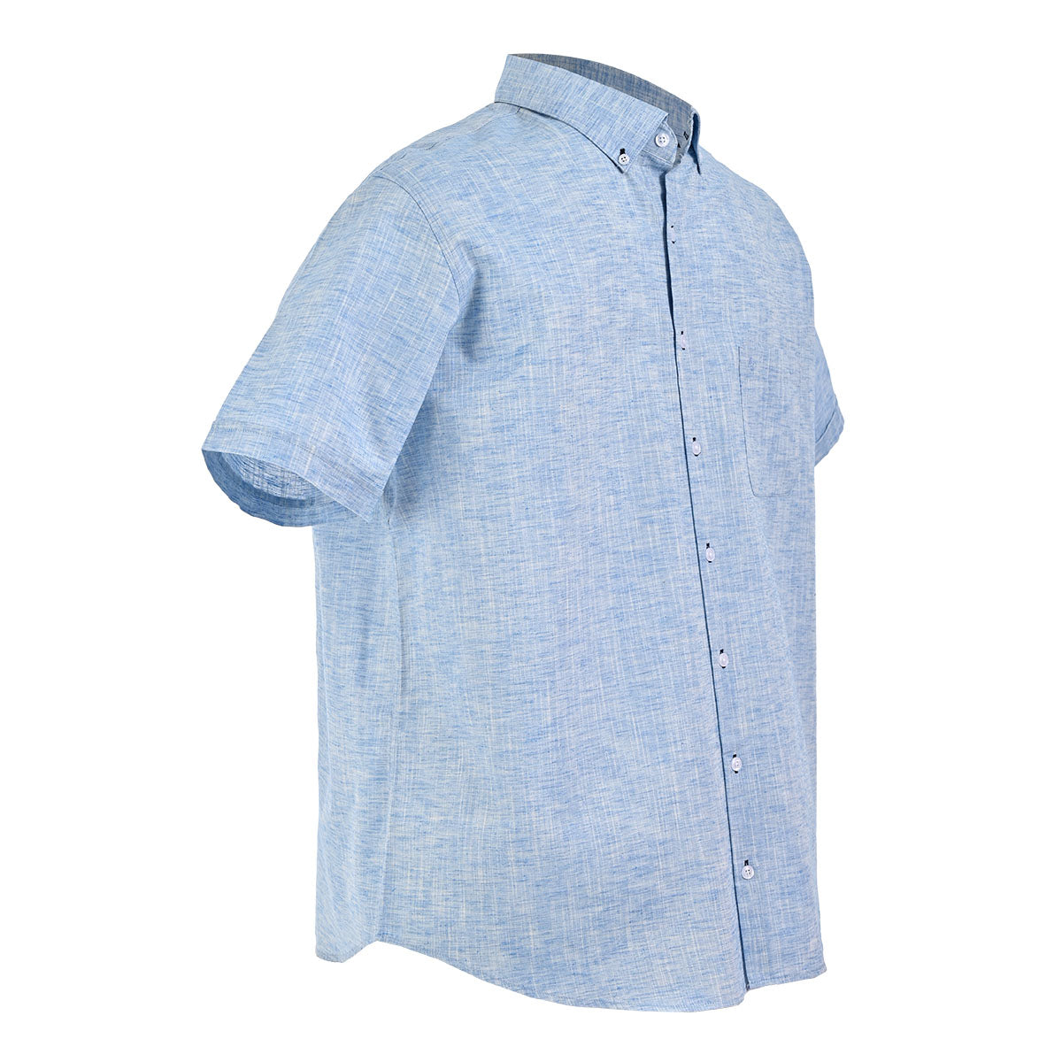 Camisa manga corta azul botón down
