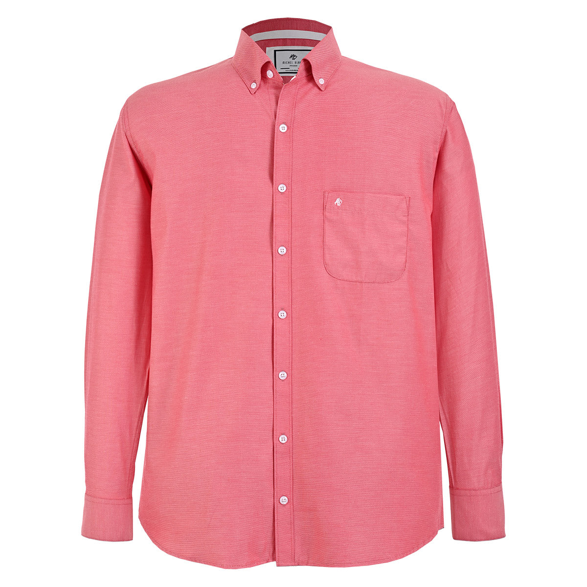 Camisa talla extra roja con botón down.