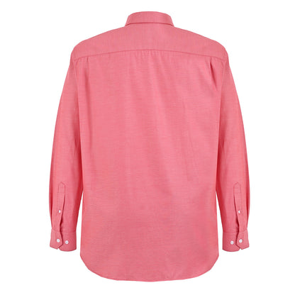 Camisa talla extra roja con botón down.