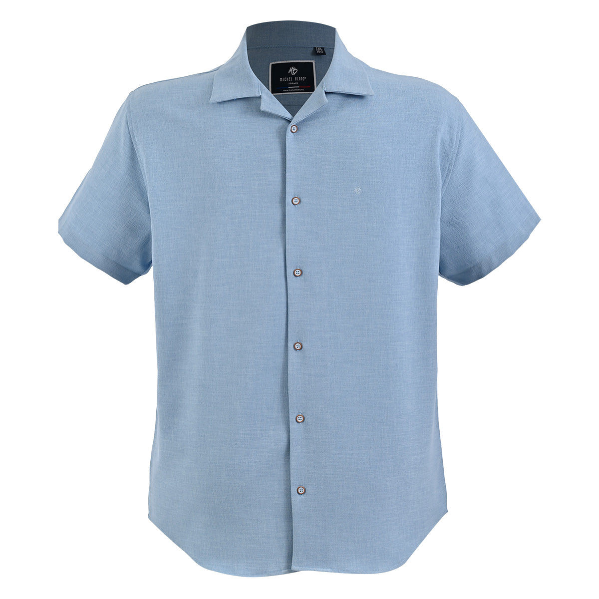 Camisa Manga corta azul cielo.