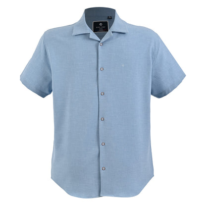 Camisa Manga corta azul cielo.