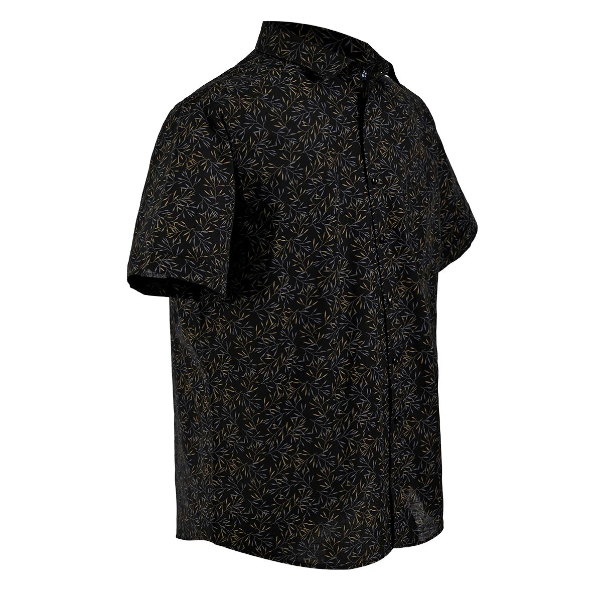 Camisa Manga corta negra con flores