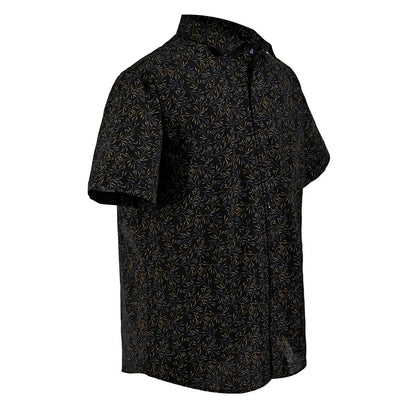 Camisa Manga corta negra con flores