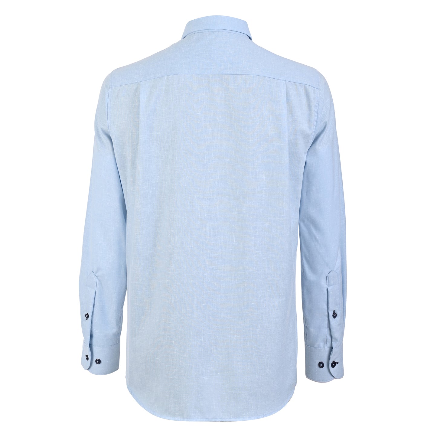 Camisa manga larga turquesa Botton down tipo lino