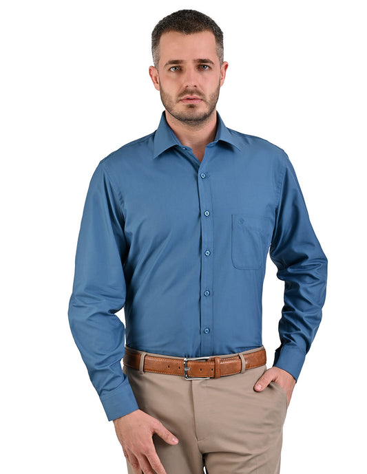 Camisa clásica de vestir pizarra