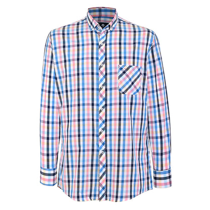 Camisa manga larga de cuadros francia multicolor