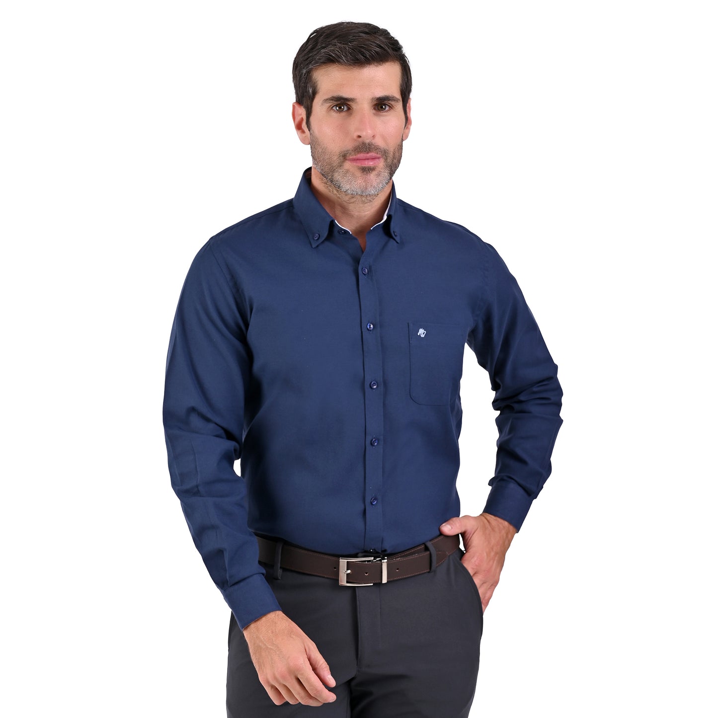 Camisa casual button down marino