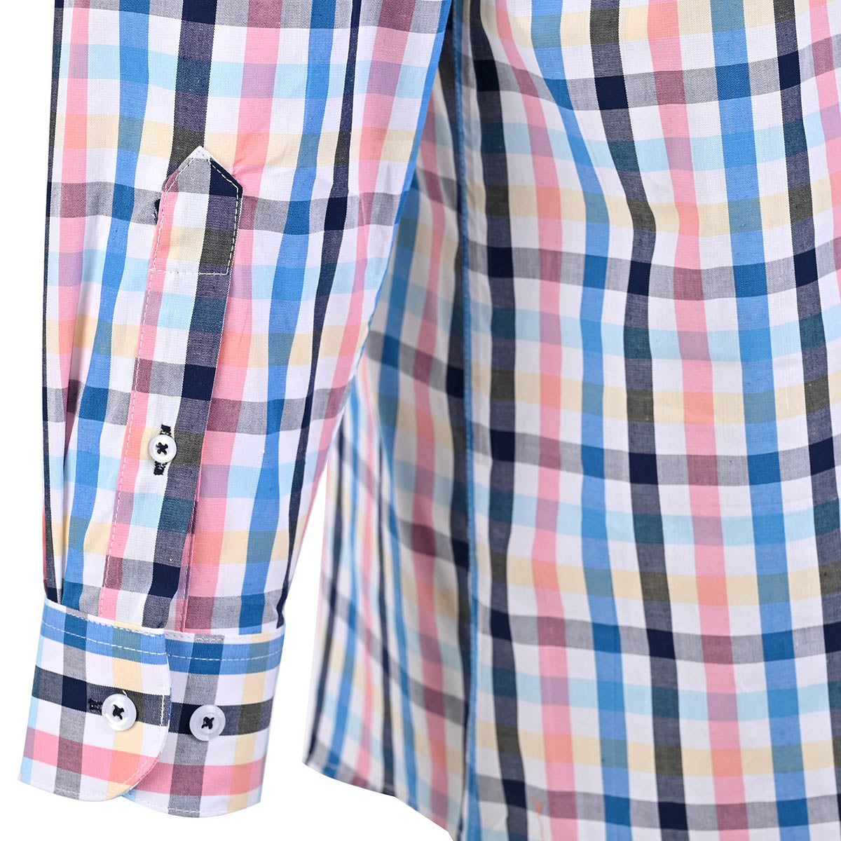 Camisa manga larga de cuadros francia multicolor