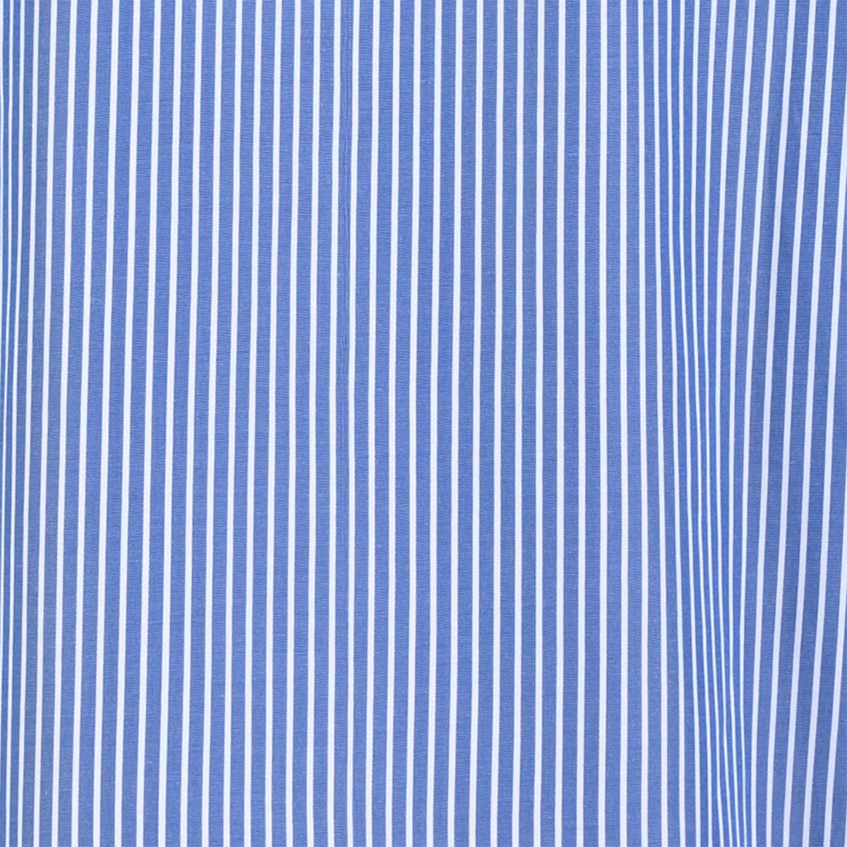 Camisa manga larga azul Francia con rayas blancas