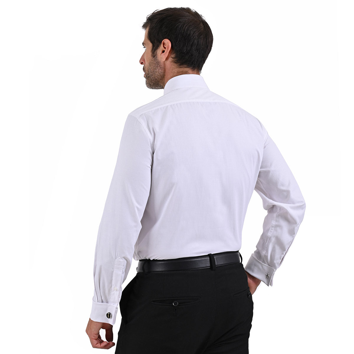 Camisa Blanca Con Textura Formal Hombre Michel Blanc camisa-blanca-con-textura-formal-hombre-michel-blanc