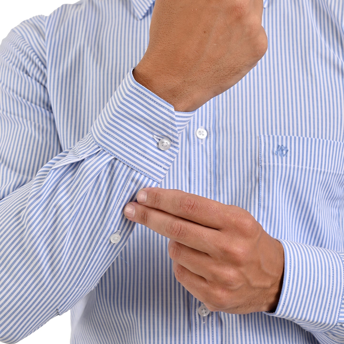 Camisa Michel Blanc azul con rayas