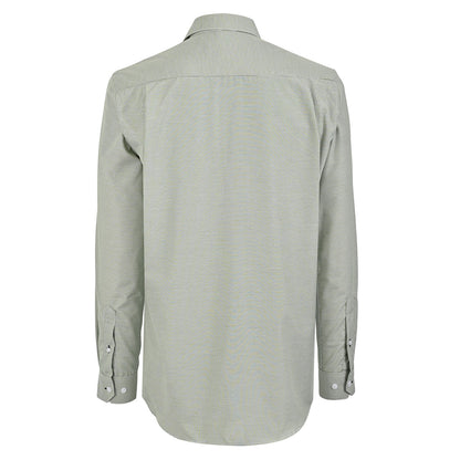 Camisa de Vestir Verde Suave – Microtextura Premium