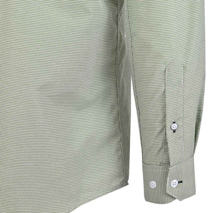 Camisa de Vestir Verde Suave – Microtextura Premium