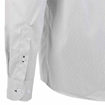 Camisa Casual Color Perla Estampada | Cuello Button-Down