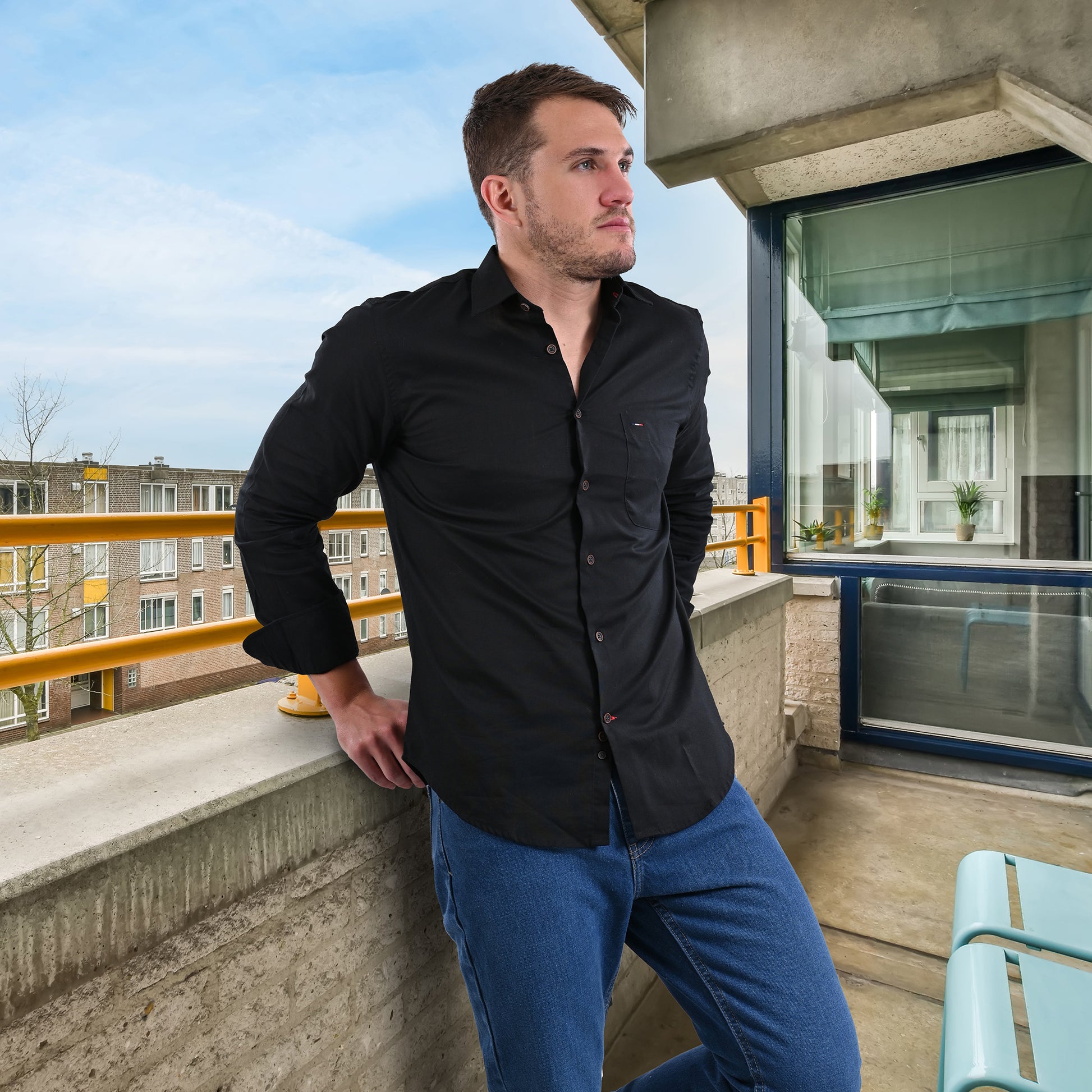 Camisa Casual Hombre Camisas Jeans Hombre Marino Hombre Formal