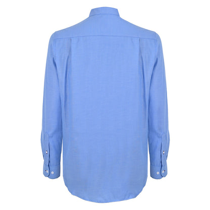Camisa Manga Larga Cuello Mao Celeste – Classic Fit