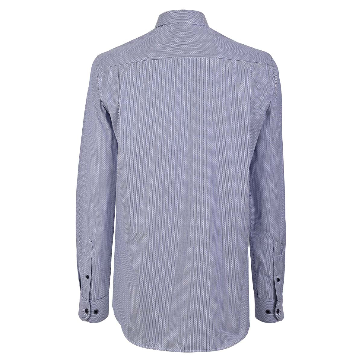 Camisa Azul Marino Texturizada con Cuello Button Down – Classic Fit