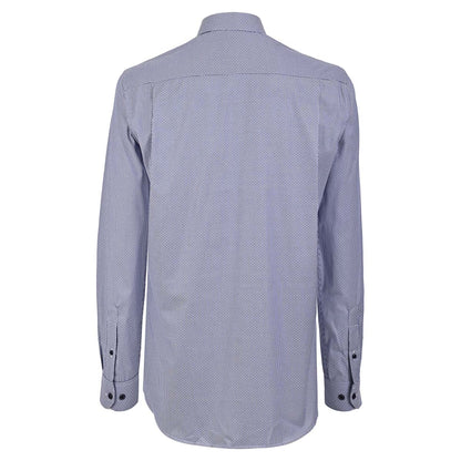 Camisa Azul Marino Texturizada con Cuello Button Down – Classic Fit