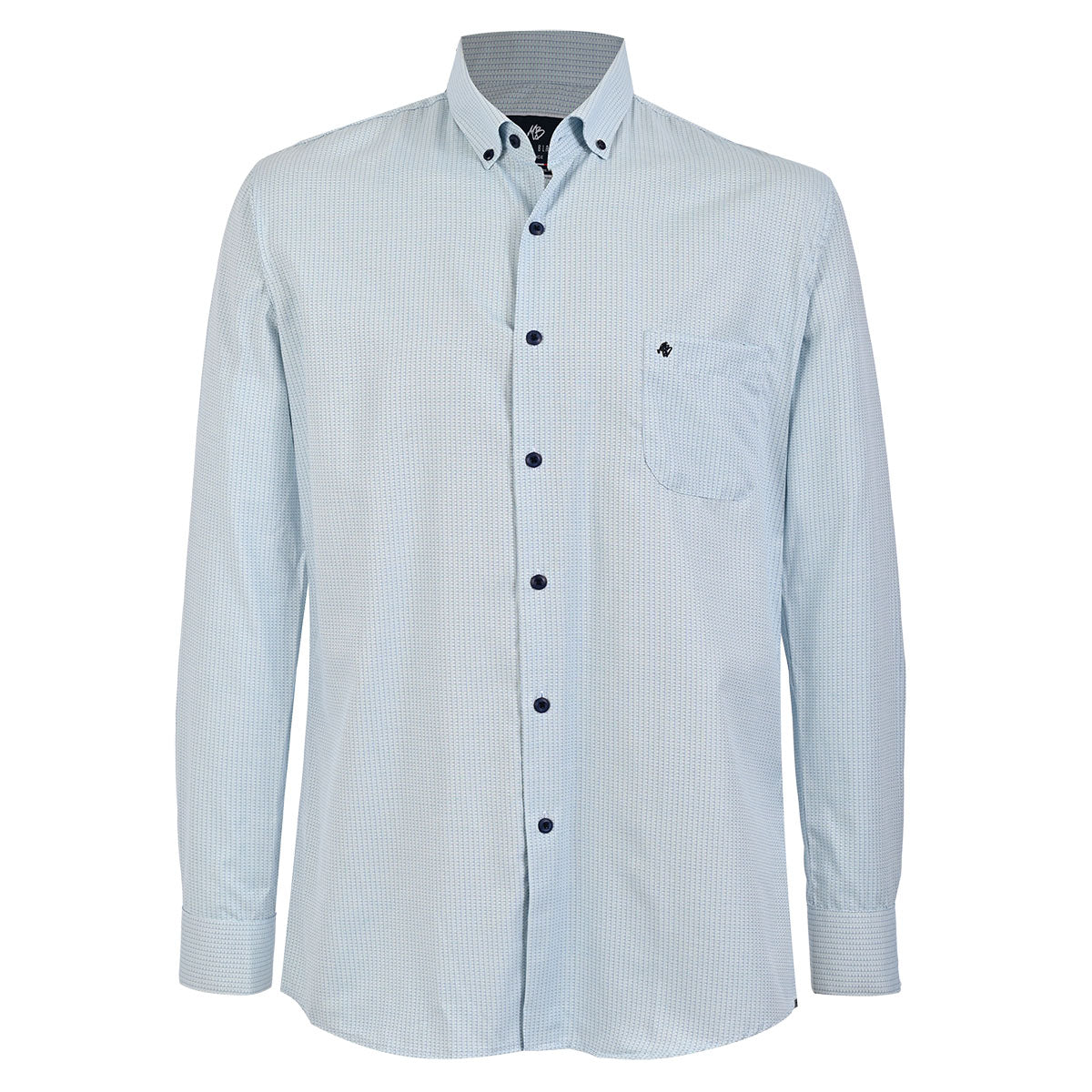 Camisa Smart Casual Verde Estampada – Cuello con Botones