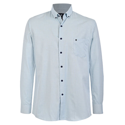 Camisa Smart Casual Verde Estampada – Cuello con Botones