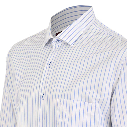 Camisa de Vestir a Rayas Finas Azul Cielo