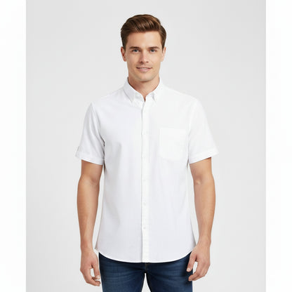 Camisa manga corta blanca de botton down