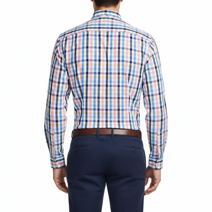 Camisa manga larga de cuadros francia multicolor
