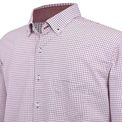 Camisa De Cuadros Vino De Talla Extra Para Hombre