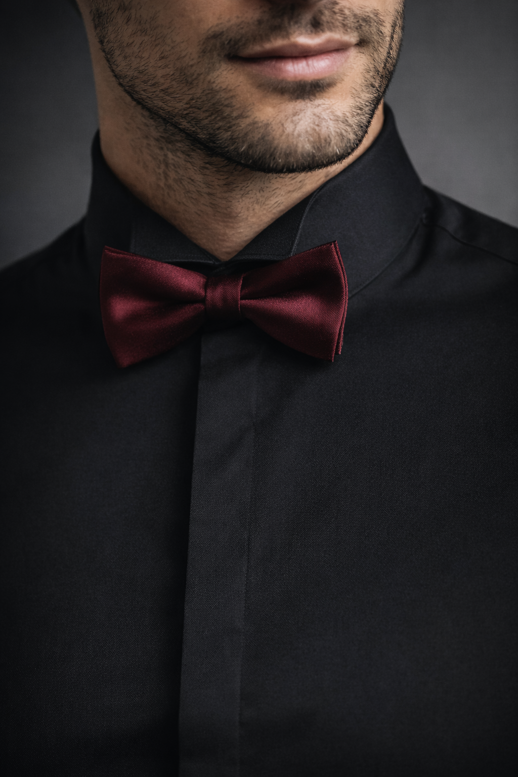 Camisa Formal De Cuello Paloma Negra