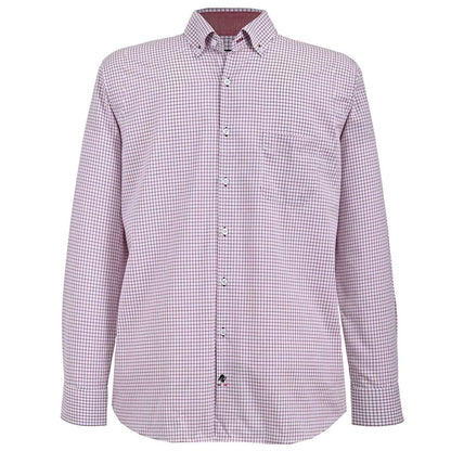 Camisa De Cuadros Vino De Talla Extra Para Hombre