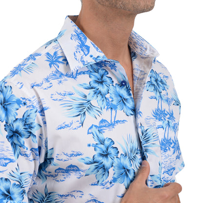 Camisa Hawaiana De Manga Corta Palms Resort Hombre