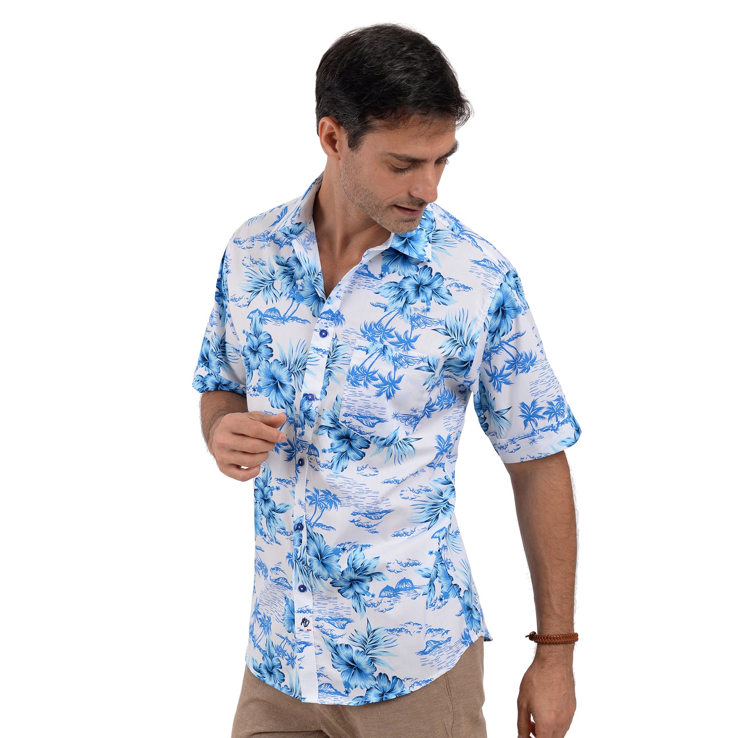 Camisa Hawaiana De Manga Corta Palms Resort Hombre