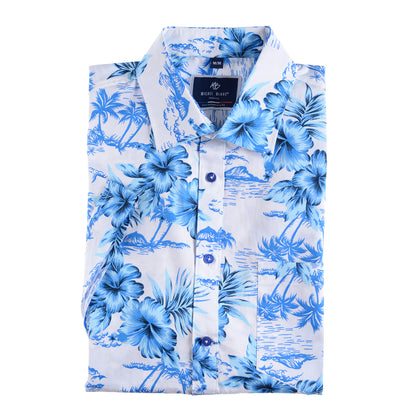 Camisa Hawaiana De Manga Corta Palms