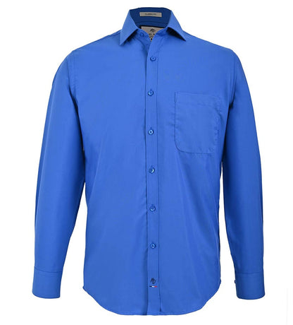 Camisas Clásicas De Vestir Michel Blanc Azul Rey